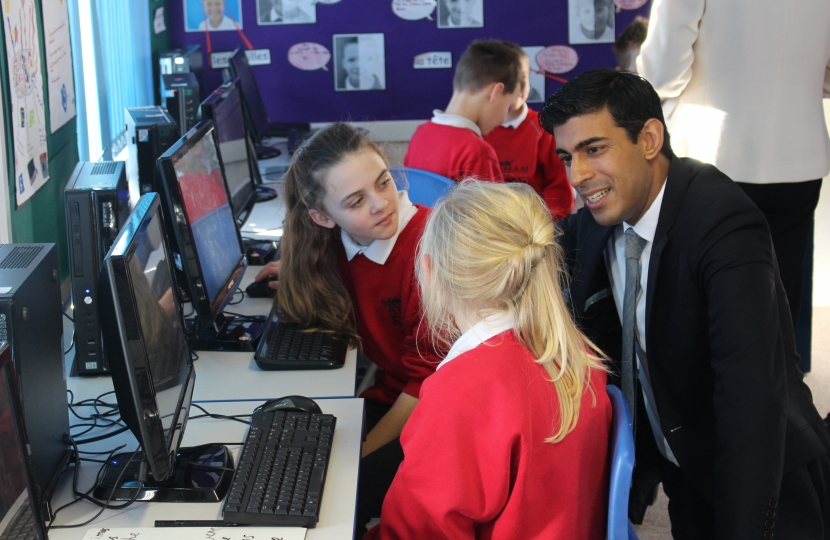 Rishi Sunak at Middleham School