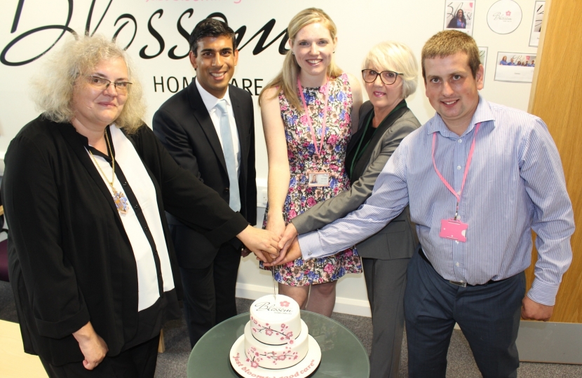 Rishi Sunak at Blossom Home Care