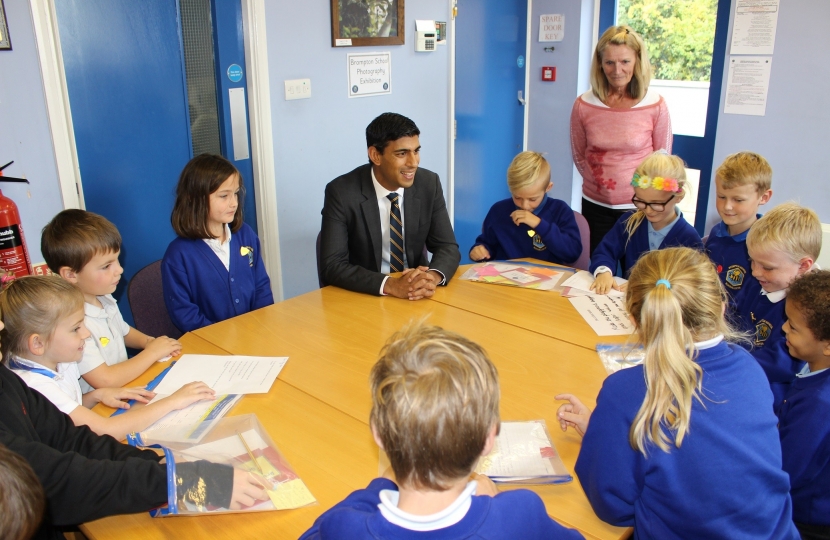 Rishi Sunak at Brompton Community Primary School