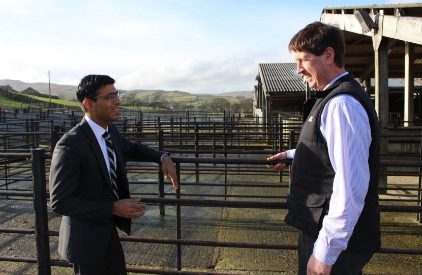 Rishi Sunak at Hawes mart