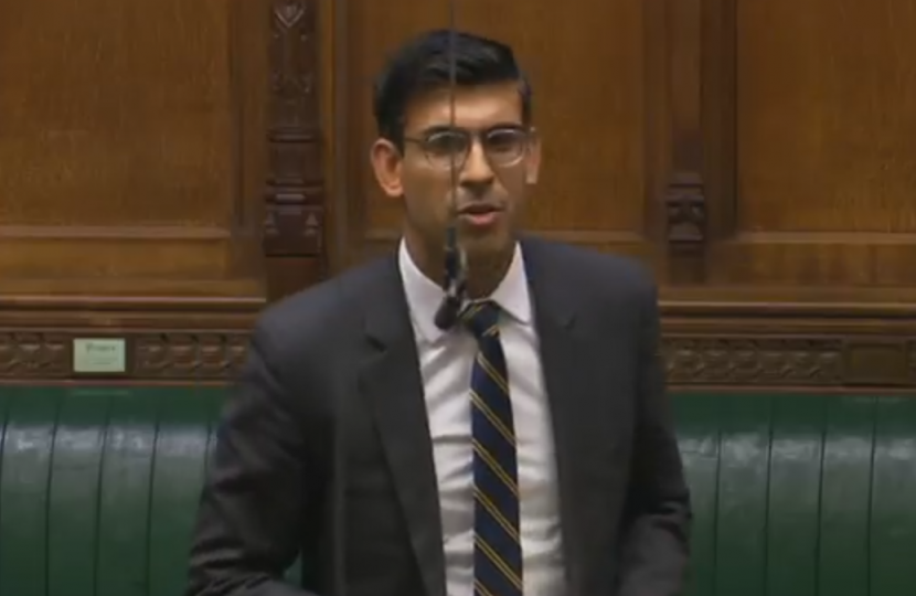 Rishi Sunak in the Commons