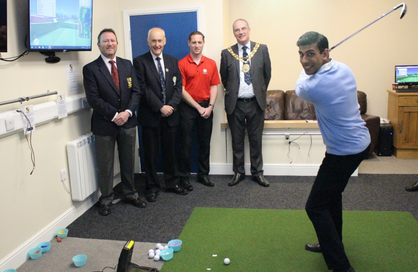 Rishi Sunak at Bedale Golf Club