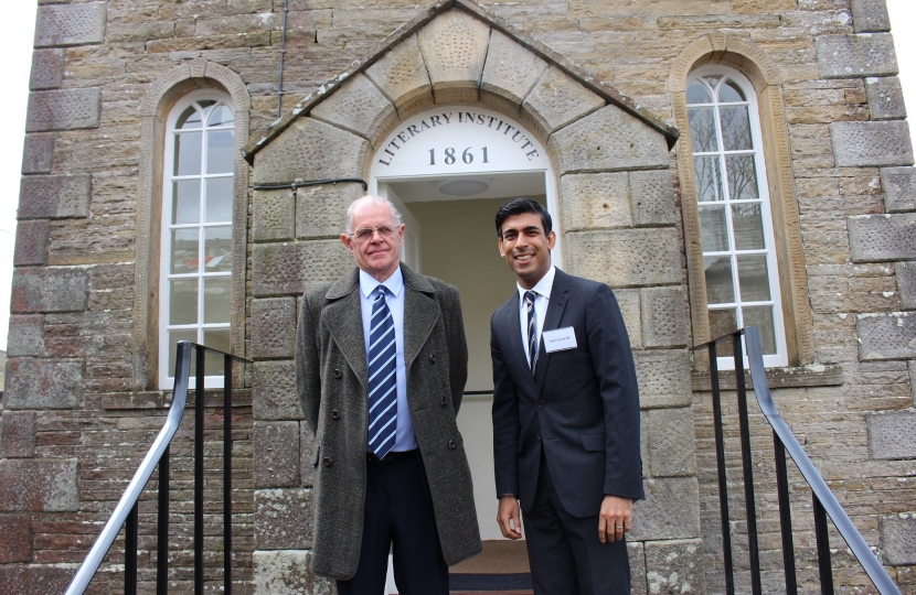 Rishi Sunak and Ernest Whitehead at Keld