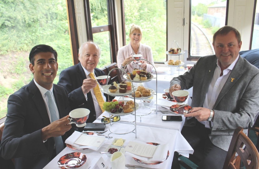 rishi sunak and Wensleydale Railway