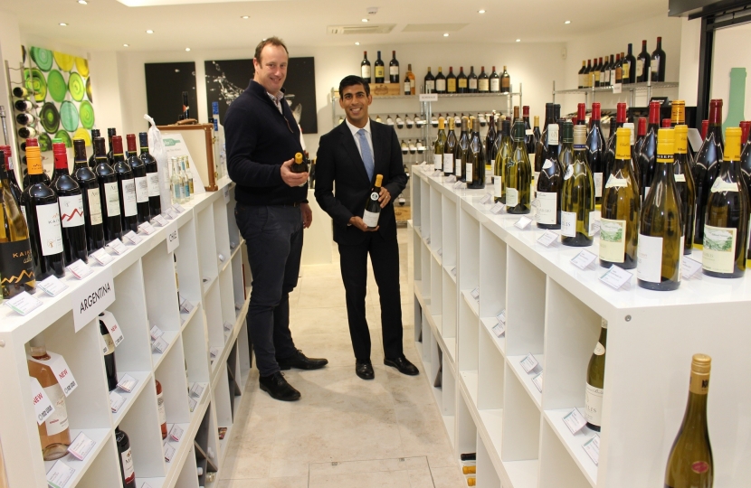 Rishi Sunak at Bon Coeur Wines