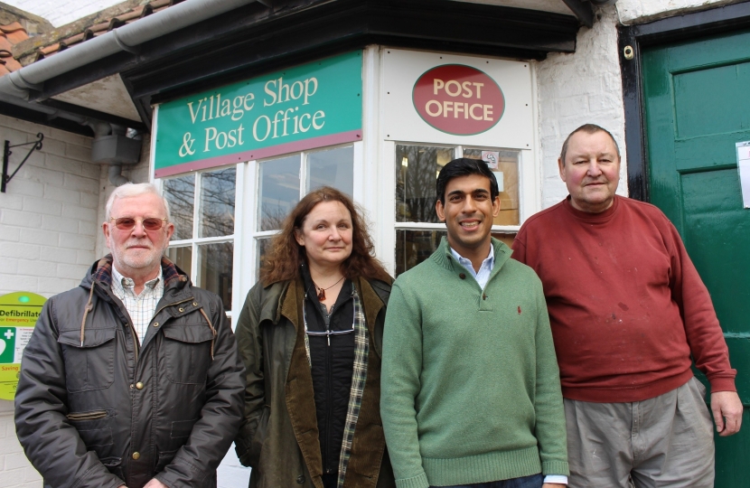 Rishi Sunak at Appleton Wiske Post Office