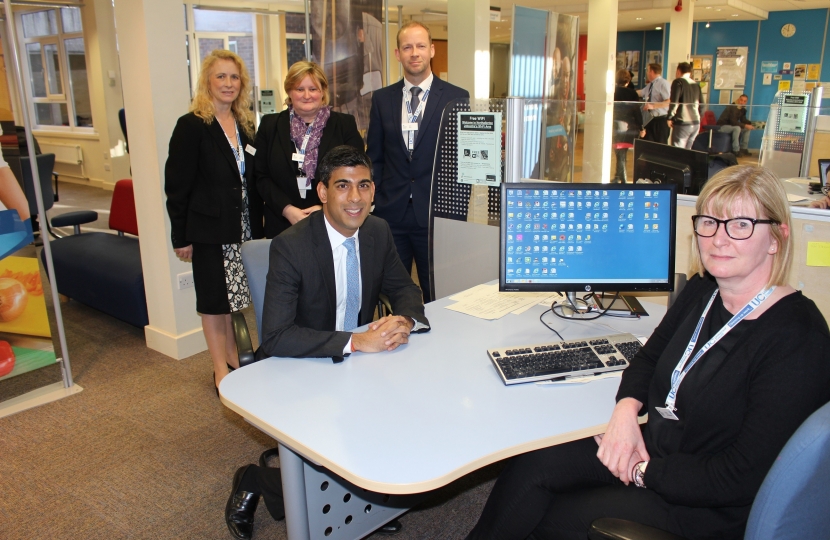 Rishi Sunak at Northallerton JobCentre