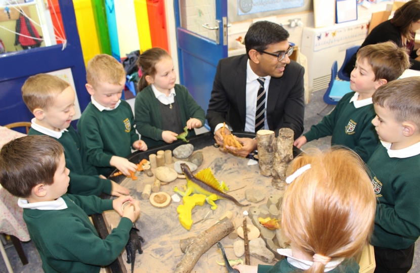 Rishi Sunak at Richmond Methodist Primary School