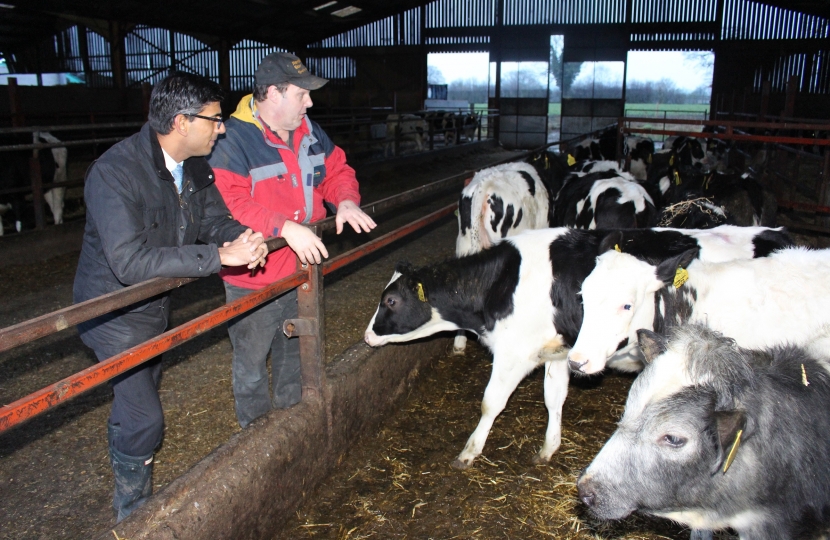 Rishi Sunak at Lowfields Farm Brompton