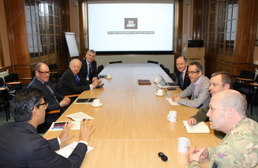 Rishi Sunak at Catterick Garrison infrastructure meeting