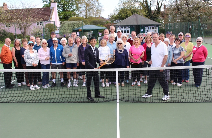 Rishi Sunak at Great Ayton Tennis Club