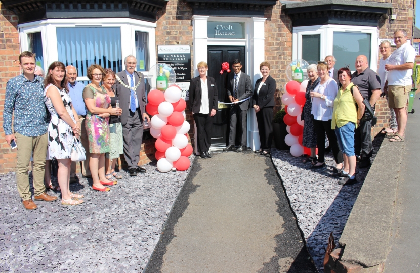 Rishi Sunak at Robinson and Parfitt funeral directors Northallerton