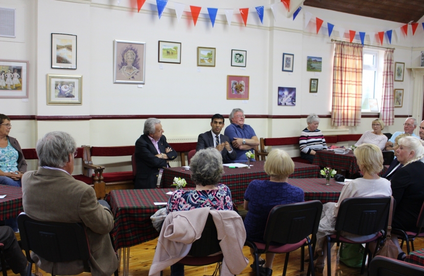 Rishi Sunak at Seamer village debate