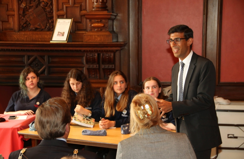 Rishi Sunak at Wensleydale School debate