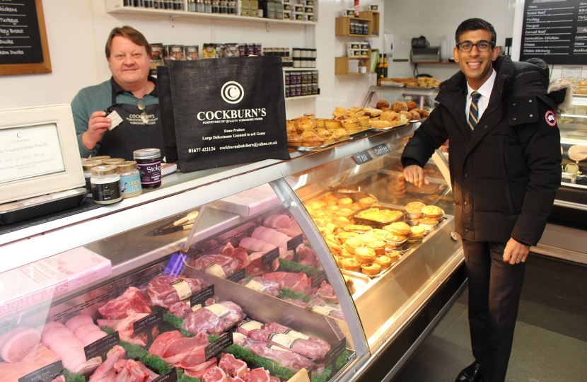 Rishi Sunak at Cockburns Butchers