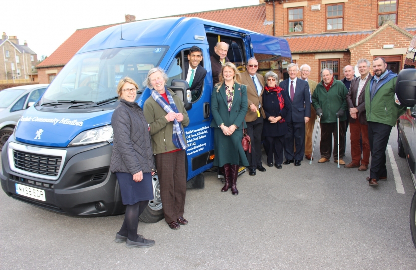 Rishi Sunak with Bedale Community Minibus