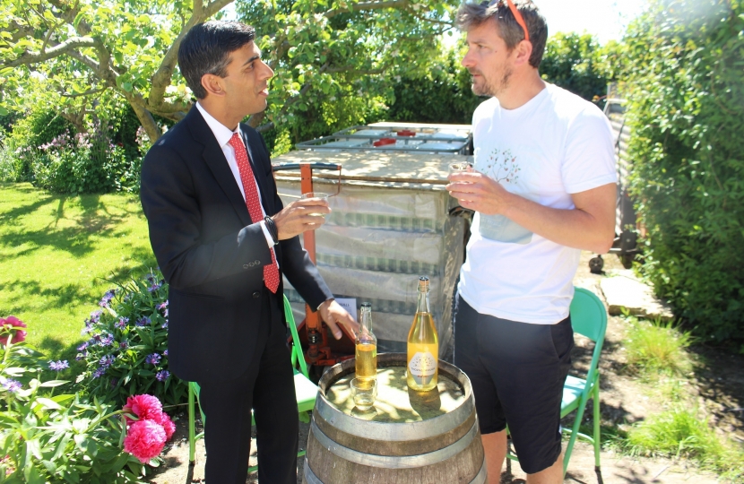 Rishi Sunak at Thornborough Cider