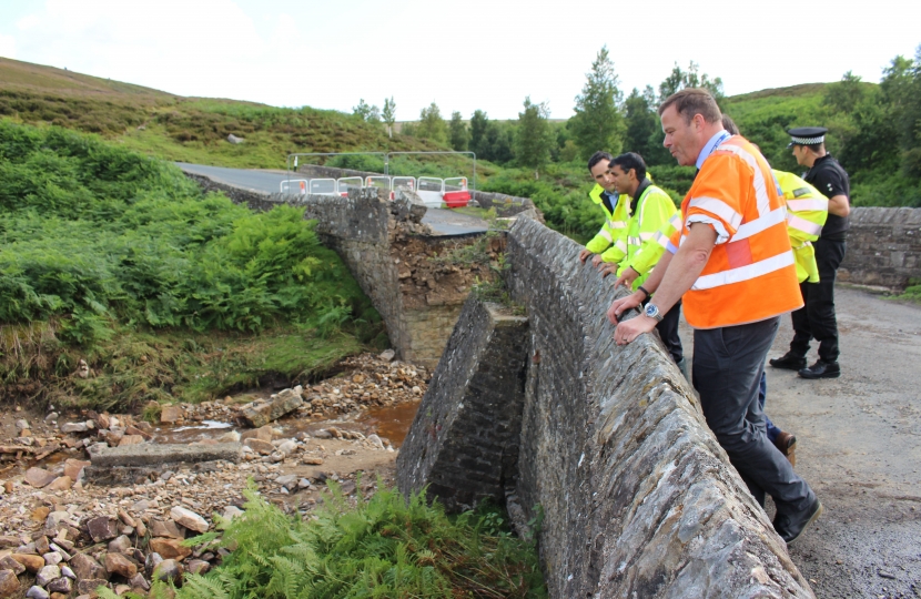 Rishi Sunak at Grinton Moor bridge