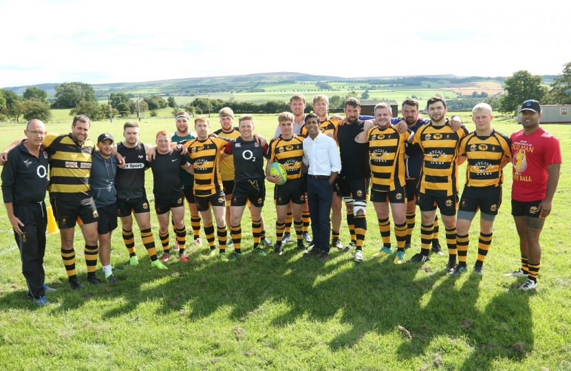 Rishi Sunak at Wensleydale Rugby Club