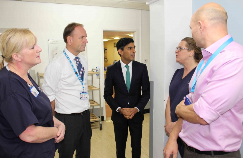 Rishi Sunak at the Friarage Hospital with Simon Stevens