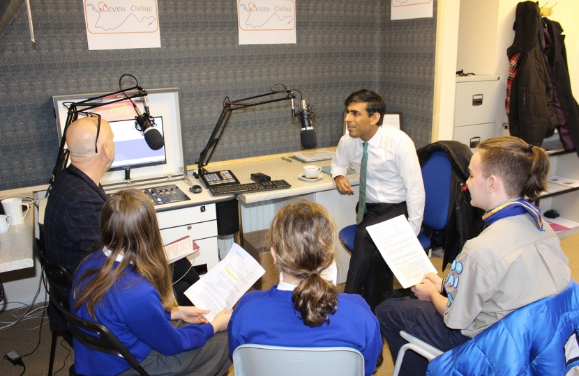 Rishi Sunak at Radio Leven