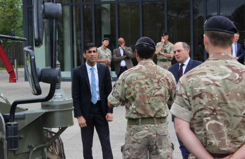 Rishi Sunak and Ben Wallace at Catterick Garrison