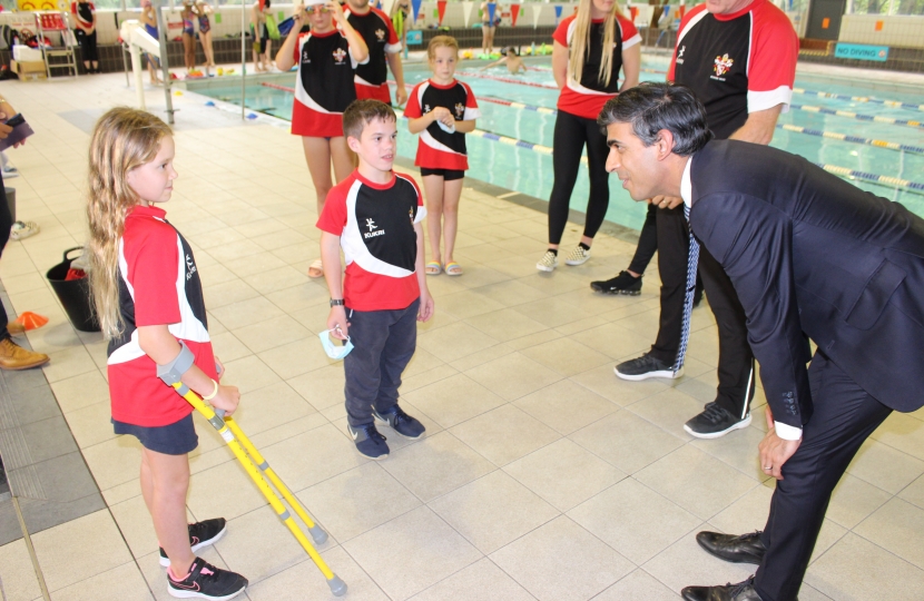 Rishi Sunak at Richmond Pool