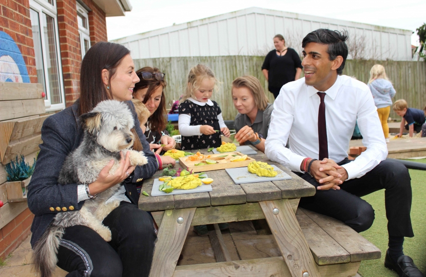 Rishi Sunak at Rosedene Nursery, Northallerton