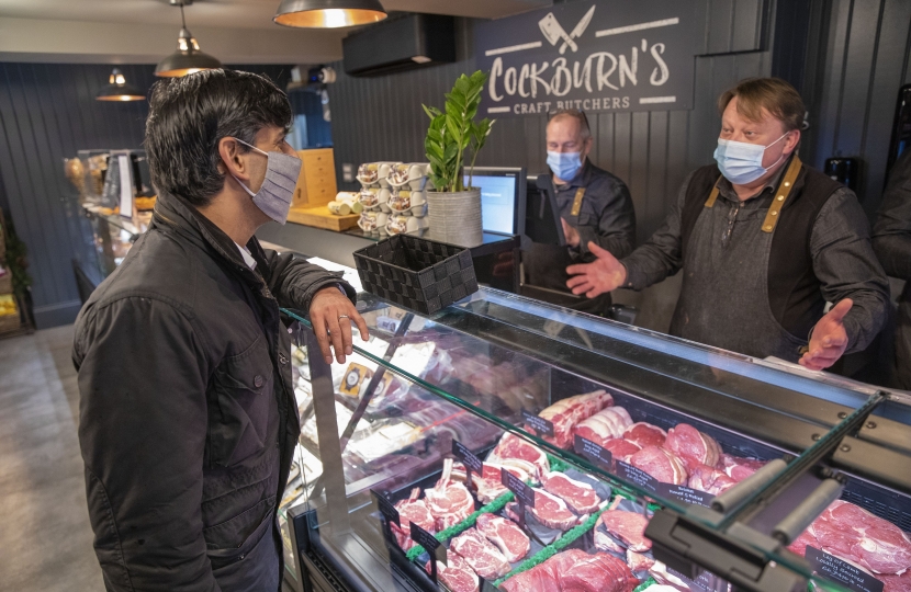 Rishi Sunak at Cockburns Butchers Bedale