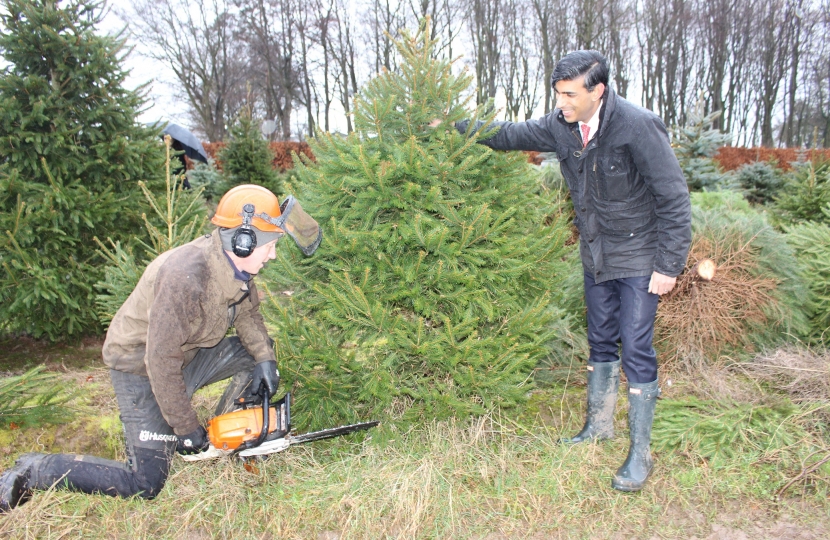 Rishi Sunak at Croft Christmas Trees