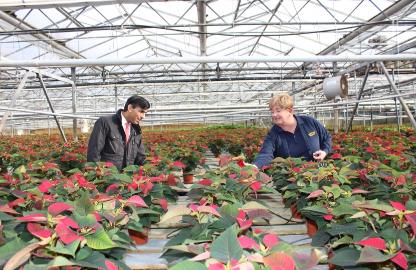 Rishi Sunak at Ravensworth Nurseries