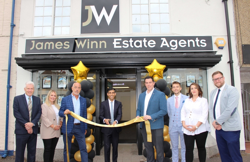 Rishi Sunak opens James Winn estate agents Northallerton