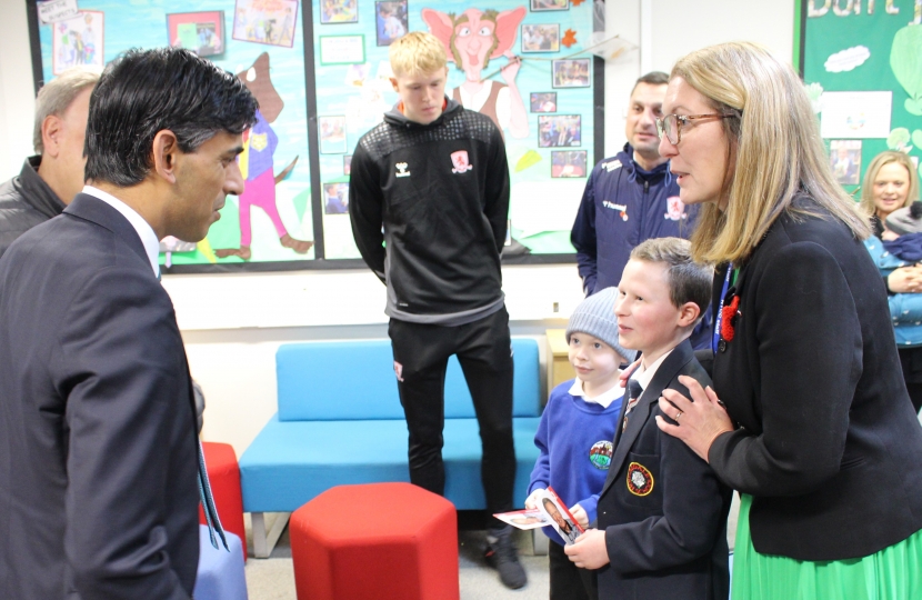 Rishi Sunak at Bedale Primary School