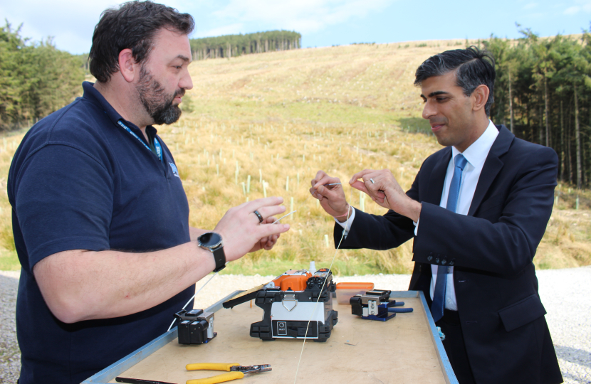 Rishi Sunak connects up Cotterdale's broadband