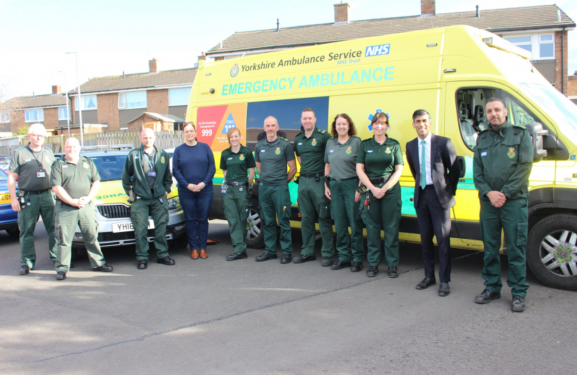 Rishi Sunak at Northallerton Ambulance Station