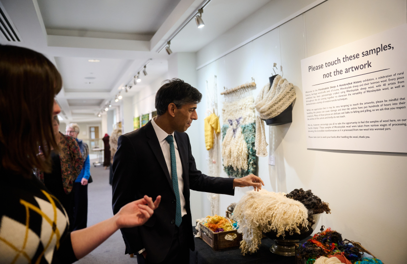 Rishi Sunak at the Wensleydale Sheep Exhibition