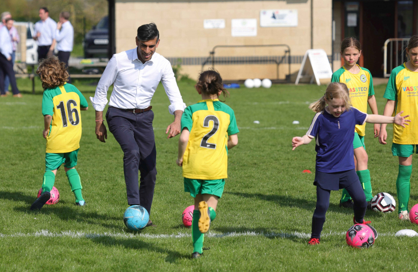 Rishi Sunak at Bedale Junior Football Club