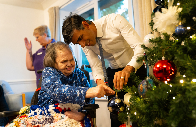 Rishi Sunak at Beechwood Care Home