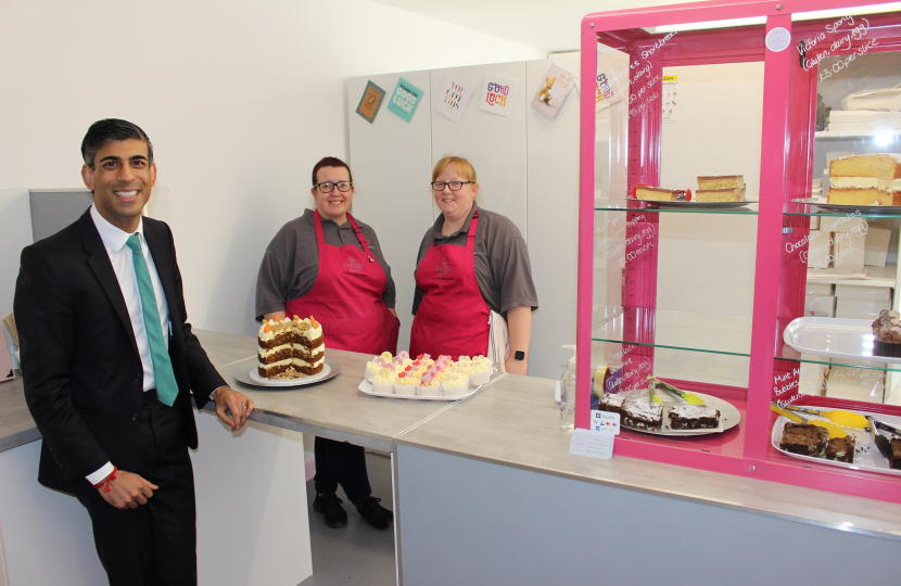 Rishi Sunak at Cakery Corner, Northallerton