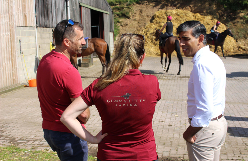 Rishi Sunak at Gemma Tutty Racing