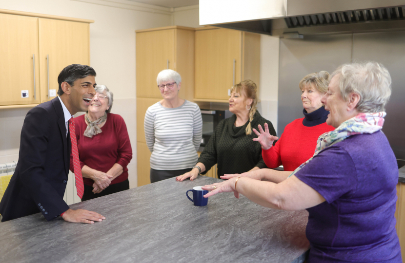 Rishi Sunak with Bedale Community Meals on Wheels volunteers