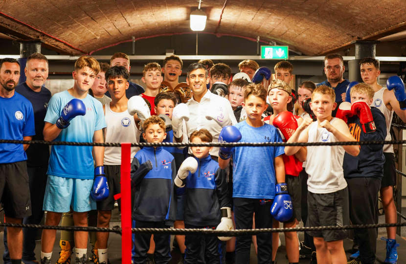 Rishi Sunak at Northallerton Boxing Club