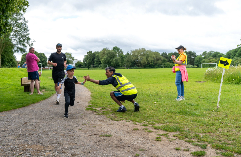 Rishi Sunak at Northallerton Junior Park Run