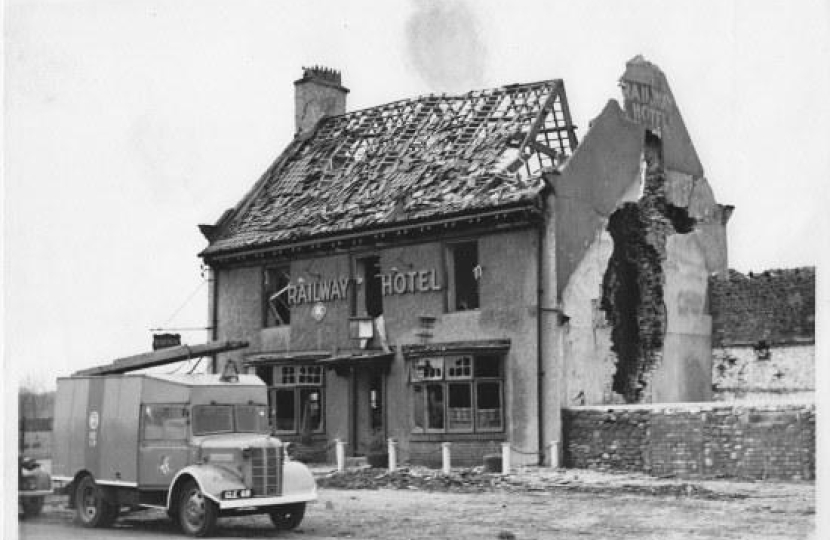 The Railway Hotel in 1944