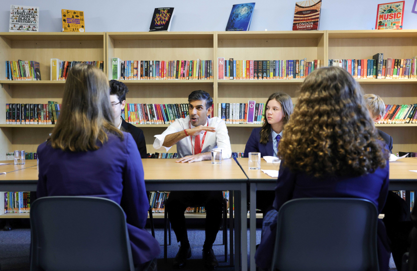 Rishi Sunak visits St Francis Xavier School