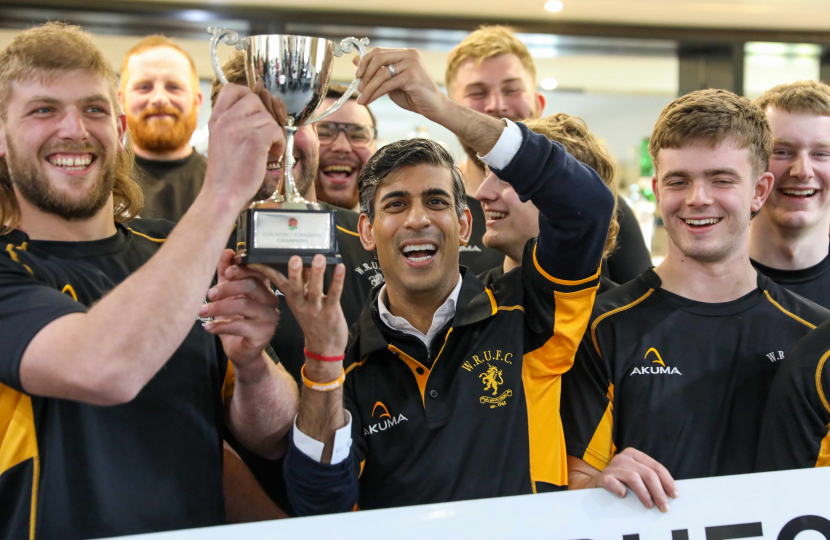 Rishi Sunak at Wensleydale RUFC