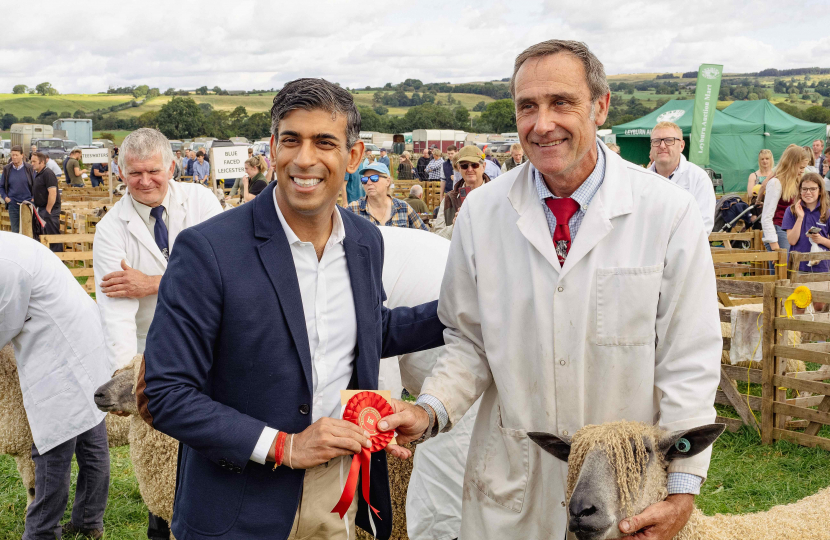 Rishi Sunak at Wensleydale Show