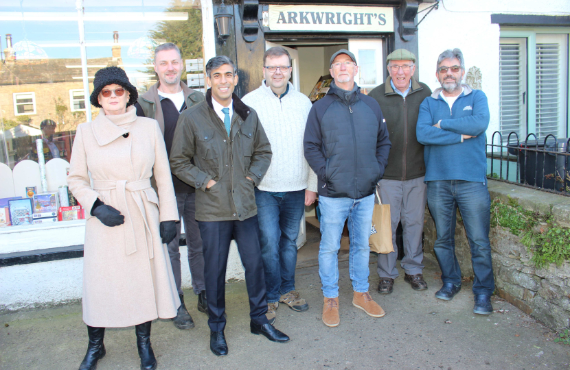 Rishi Sunak at West Witton shop