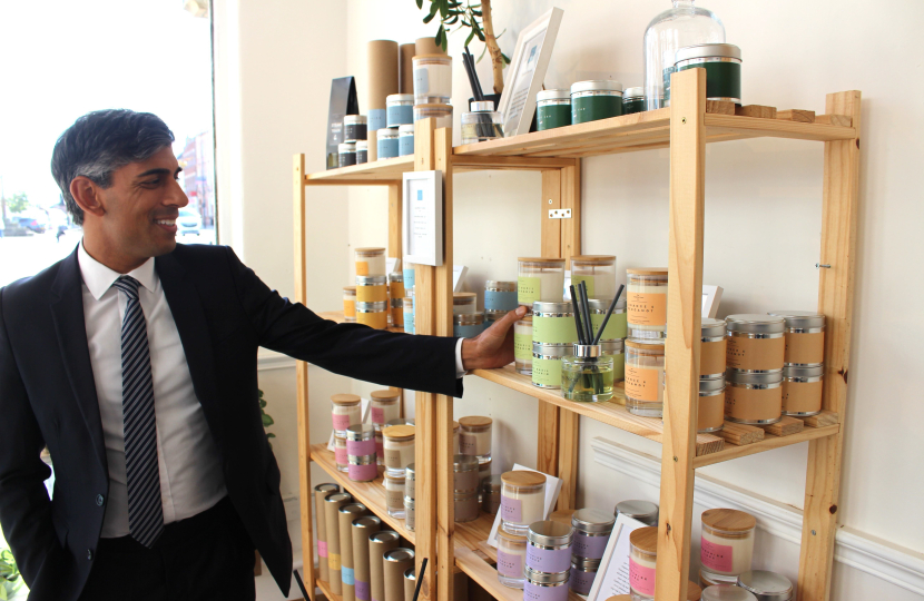 Rishi Sunak at Yorkshire Scent Co