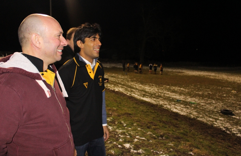 Rishi Sunak at Wensleydale Rugby Club